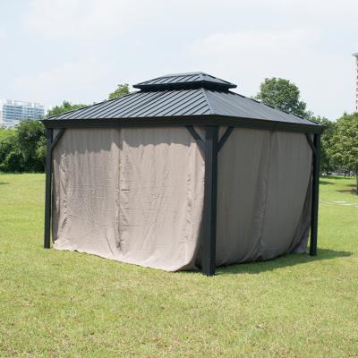 China Durable 10'x12 ft 3x3.65m Aluminum House Garden Sun Prefab Sunroom Glass Terrace Solarium Luxury Garden Gazebo for sale