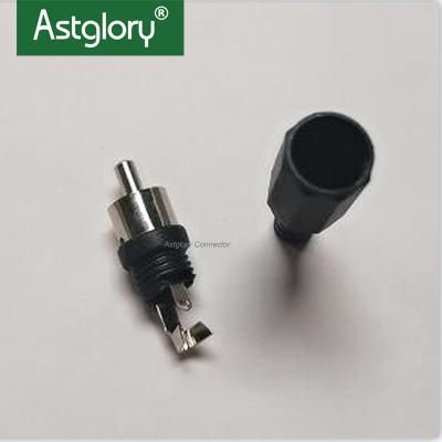 China audio & Astglory Visual Standard Plastic RCA Plug Black Color for sale