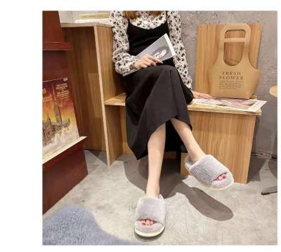 China Fashion Trend Cotton Slippers Autumn And Winter Male Plush Female Cute Cute Home Indoor Warm Slippers for sale