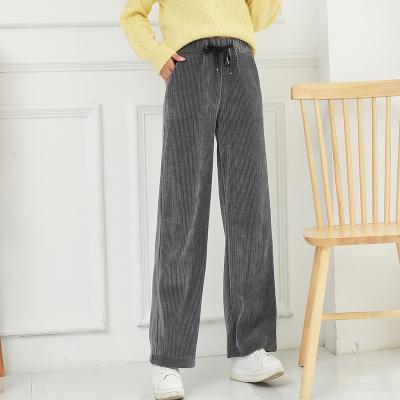 China Women Casual Corduroy Plus Size Ribbed Pants for sale