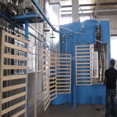 China Automatic Electrostatic Surface Treatment Liquid Paint DISC Spray Booth Suspension Spraying Line for sale