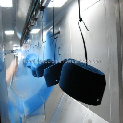 China Semi Automatic Machinery Repair Shops Powder Coating Line With Electric Oven And Paint Booth for sale