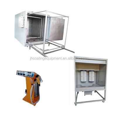 China Factory Electrostatic Manual Professional Powder Coating Machine Powder Gun Spray Booth Curing Oven for sale