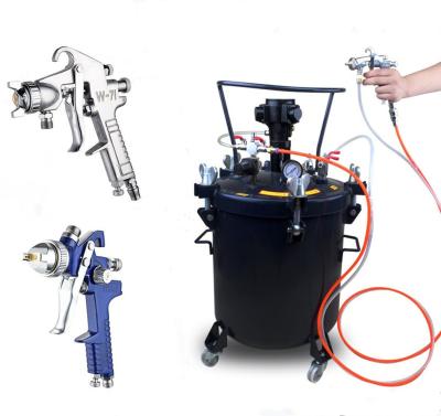 China Suitable for the wall of the house automatic high pressure paint pot tank with HVLP agitator and gravity pneumatic air mixing pneumatic liquid spray gun for sale