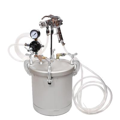 China Stainless Steel 10L Mini Air Paint Pressure Tank Paint Tank Paint Tank With Spray Gun for sale