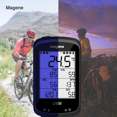 China Bike Computer Magene C406 Bicycle Parts Waterproof New Brilliant GPS Bike Computer With Large Amount Of Parameters Shown for sale