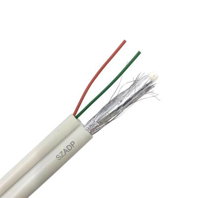 China RG59/RG58/RG6/RG11 coaxial cable with 2 core power cable CCTV CATV cable coaxial cable for sale