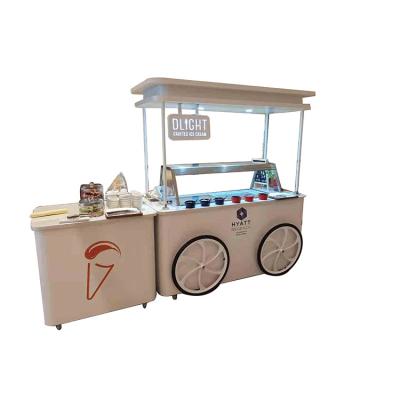 China Single-temperature Gelato Cart /african Ice Cream Showcase Ice Cream Popsicle Display Freezer Ice Cream Vending Outdoor for sale