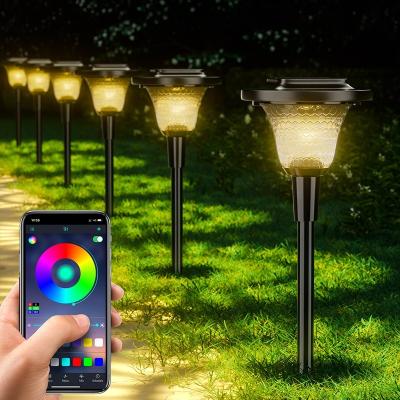 China 6 Pack Smart Outdoor Solar RGB Garden Light Landscape Lighting For Lawn, Yard, Walkway Work With App MWSS06RGBW for sale