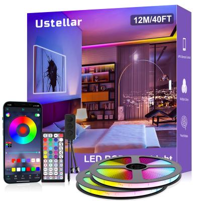 China LANDSCAPE 6M/12M/40M RGB LED Strip Lights Color Changing BT LED Light Strip App and Remote Control Lights for sale