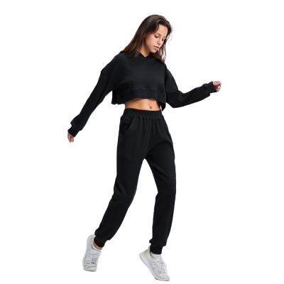 China Sports Sweatshirt Breathable Loose And Comfortable Hooded Fashion Running Solid Color Cotton Gym Clothing Pants Long Sleeve Yoga Suit for sale