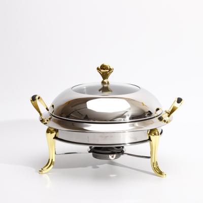 China Hot Selling Stainless Steel Hotel No Single Electric Round Stainless Steel Alcohol Stove Shabu Cooking Hot Pot Sets Different Small 18CM 28CM for sale