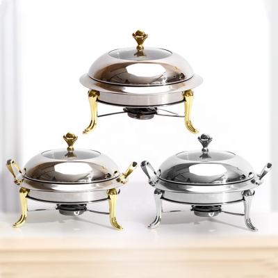 China Hot Hot Selling Food Hotel No Single Round Electric Small Stainless Steel Alcohol Cooking Hot Pot Sets Different 18CM 28CM for sale