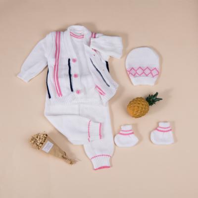 China Newborn baby sweater set anti-pilling winter cheap unisex warm cardigan sweater wholesale for sale