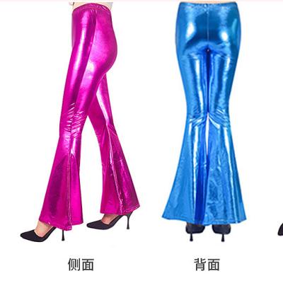 China P015 Women'sFashion Anti-wrinkle Harem Pants Multicolor Bright Leather Ladies Pants Flare Pants for sale