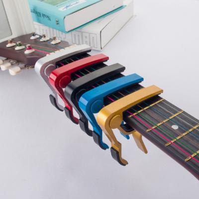 China GUITAR factory original color change aluminum alloy metal guitar fast capo for sale