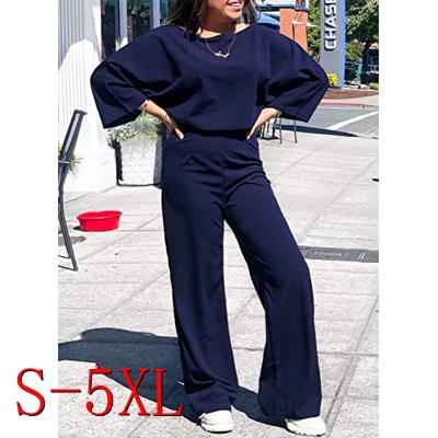 China Overalls O Neck Leg Fashion Women's Casual Chic Rompers Viable Wholesale Women's Summer Loose Wide Leg Overalls for sale