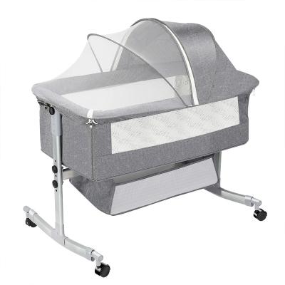 China Wholesale Modern Foldable Crib Design Portable Baby Hutch Luxury Multifunctional Newborn Baby Bedside Sleeper and Bedside 4 in 1 for sale