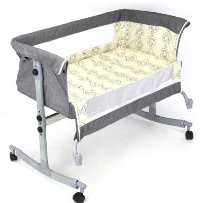 China Modern Hot Sale Stainless Steel Hospital Infant Nursing Crib Hutch With Wheels for sale