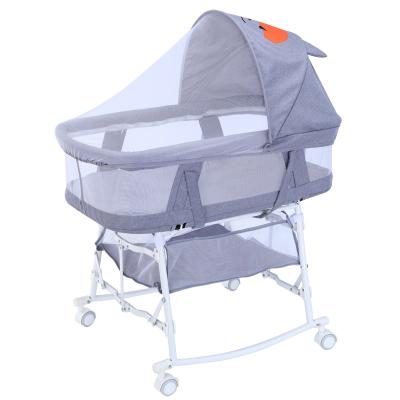 China Modern Portable Newborn Bed with Cradle for Foldable Baby Travel Hutch Bed Portable Crib with Mattress Storage Bag for sale