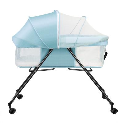 China Modern DC Camping Folding Bed Foldable Cribs For Sleeping Cradle Camping Folding Portable Bed for sale