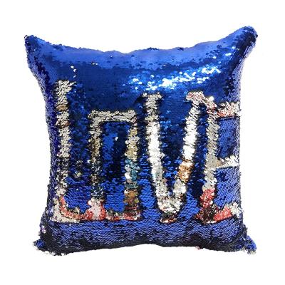 China Square Magic Reversible Case Sublimation Sequin Pillow Cooling Custom Sequins Pillow Cover 16 Inches for sale