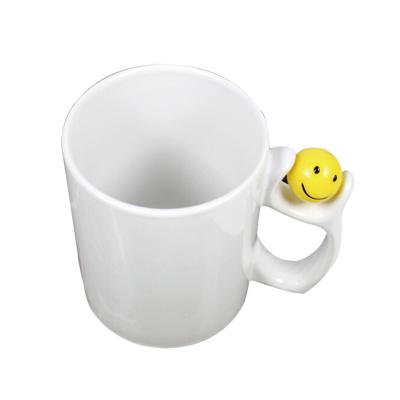 China Yiwu Viable Sublimation Mugs Masks Personality Yellow Smiley Face Happy Coffee Mug Mug For Sublimation for sale