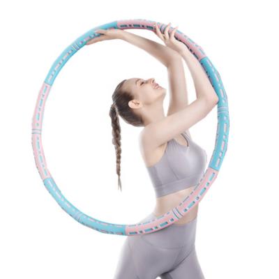 China Adult Fitness Equipment Eco-Friendly Stainless Steel Foam Hola Detachable Circles Weighted Bodybuilding Polynesian Dance Circles for sale