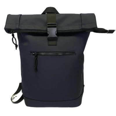 China Factory Price PU Personality Waterproof Wholesale Black Leather Backpack Customize Outdoor Sports Backpack For Men for sale