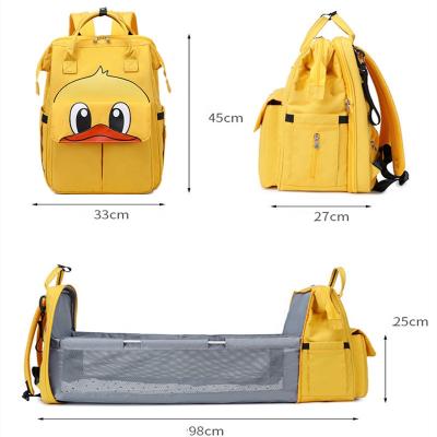 China 2021 Hot Sale High Quality Multifunctional Portable Cartoon Folding Hutch 3 in 1 Multi Purpose Baby Bag Crib Mum Travel Backpack for sale