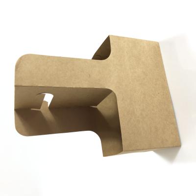 China Recyclable Disposable Coffee Kraft Paper Cup Holder With Handle for sale