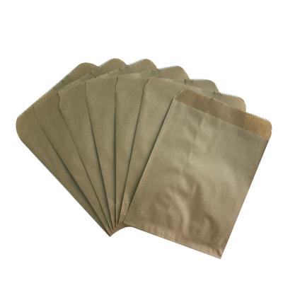 China Recyclable Food Grade Custom Printed Greaseproof Sandwich Hot Dog Wrapper Brown Or White Kraft Paper Bag for sale