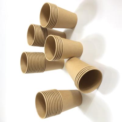 China Recyclable Customized Disposable Recyclabel Kraft Paper Cup For Household And Business for sale