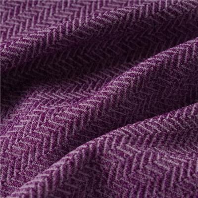 China Fabric Chinese Supplier Interlock Knitted 96%polyester+4%spandex Stretch Jacquard PURPLE Lightweight Plain Dyed Make-to-order for sale