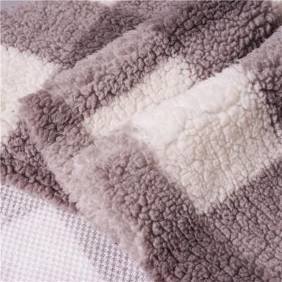 China High Quality Good Selling Good Breathability Sherpa Clothing Fabric Printed Sherpa Other Fabric Home Textile Knitted Lightweight for sale