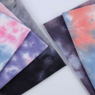 China Full of personality Breathable and Sweaty Apparel Fabric tie dye 100% Cotton for summer T Shirts Fabric Plain Anti for sale