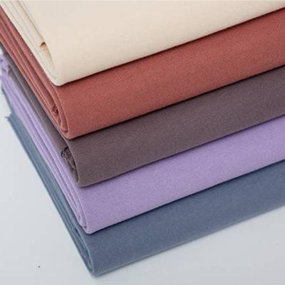 China Knitted 250gsm terry pure color 100% cotton sweater fabric for sale