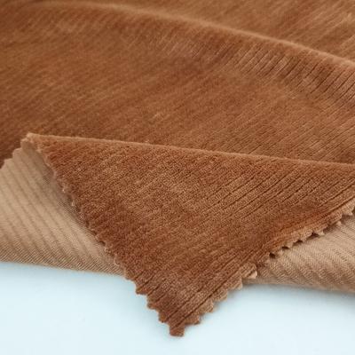 China High Quality 100% polyester knitted corduroy fabrics for dress for sale