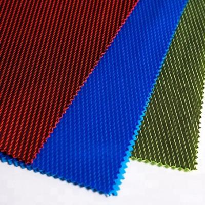 China hot sale new two tone mesh fleece brushed back fabric polyester fabric for sale