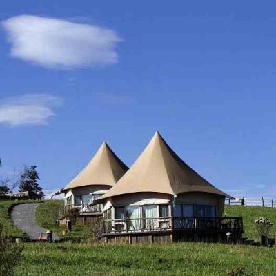 China 2023 outdoor waterproof strong wooden structure hotel tent camping glamping luxury hotel Safari Tent resort for sale