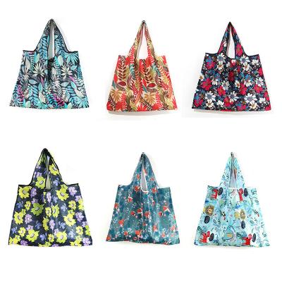 China Eco-friendly Washable Lightweight Sturdy Reusable Grocery Tote Bags Cute Animal Polyester Gift Shopping Bags for sale