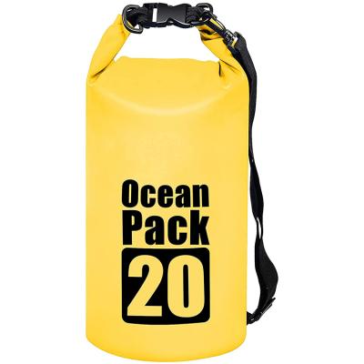 China Lightweight Outdoor Floating Camping Hiking Ocean Pack Adjustable Strap Waterproof Dry Bag With Custom Logo for sale