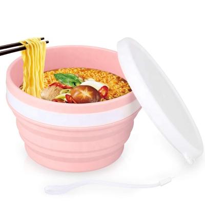 China Hot Sale Disposable Convenient Silicone Collapsible Bowl For Camping BPA Free for sale