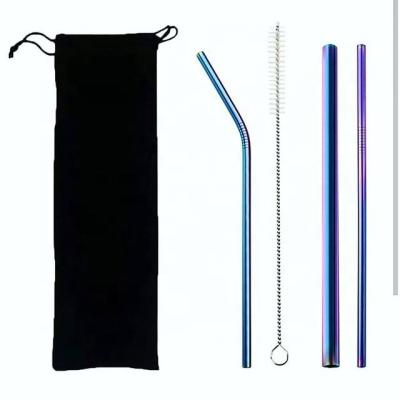 China Morden Luxury Wholesale Food Grade Approved Reusable Stainless Steel Straws Drinking Straws Metal Bar Accessories Drinking Tool All-season 1pc for sale