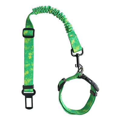 China Quick Release Elastic Colorful Nylon Dog Vehicle Seat Belt Safety Anti-Rush Pet Car Pet Car Leash for sale