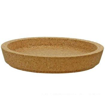 China 2021 New Design Natural Texture Round Shaped Customized Natural Cork Logo Office Wooden Organizer, Dia150mmx35mmThick for sale