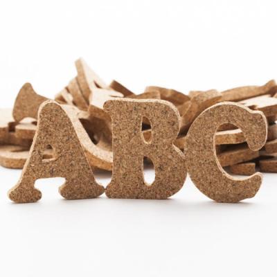 China Europe Cork Toys Eco-Friendly Cork Alphabet Letters For Kids for sale