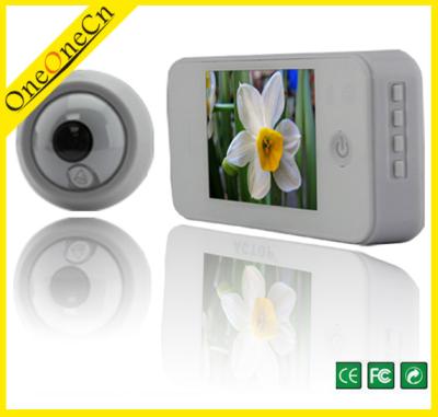 China White Digital Security Door Peephole Viewer With Outdoor Camera for sale