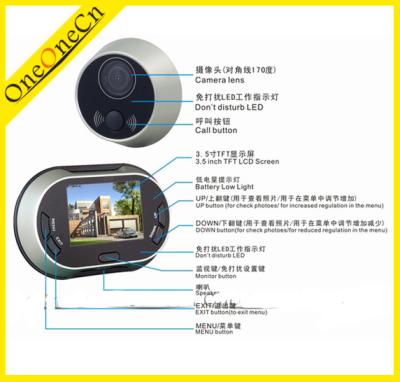 China Infrared Digital Door Peephole Viewer With Indoor Monitor , Clevis for sale