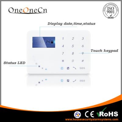 China APP Diy Home Alarm Systems control Touch Keypad GSM With Smart Door Sensor for sale